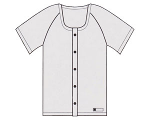 ★ポイント最大16倍★【全国配送可】-前開き半袖　ホック式　10枚組 E13　ホワイト　S 神戸生絲　JAN kt284628 取寄品 衣類 インナー 下着(上半身)-【介護福祉用具】