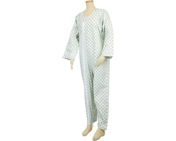 ★ポイント最大16倍★【全国配送可】-テイコブ　エコノミー上下続き服 UW01　グリーン　M 幸和製作所　JAN 4938765002204 kt306426 取寄品 衣類 ねまき 介護ねまき-【介護福祉用具】