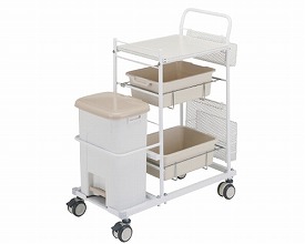 ★ポイント最大16倍★【全国配送可】-リベルタ　オムツ交換車　LB-002N 23-7363-01　タオルウォーマー無 松吉医科器械　JAN 4535847019374 kt310998 取寄品 医療・施設 施設用備品 リネンカート-【介護福祉用具】