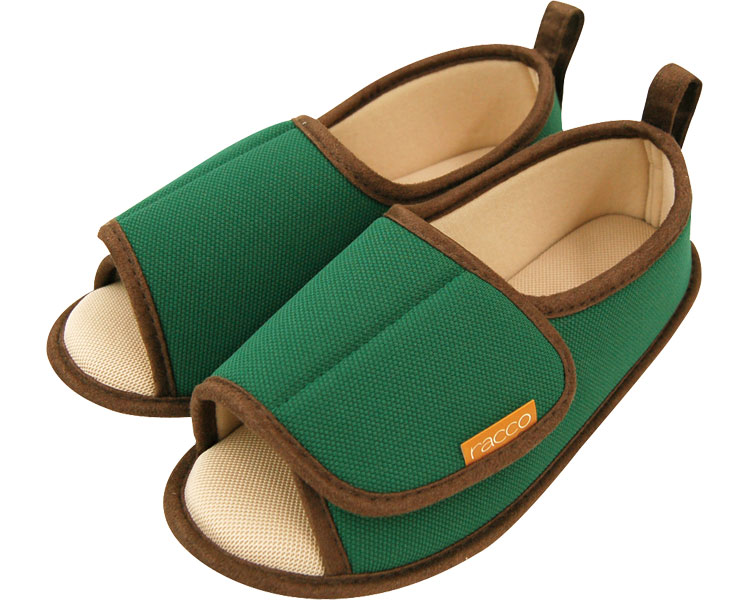 ★ポイント最大16倍★【全国配送可】-RACCOハグ グリーン M ニッポンスリッパ JAN 4511708082244 kt318184 取寄品 歩行関連 シューズ 室内用-【介護福祉用具】|【文具の月島堂】店