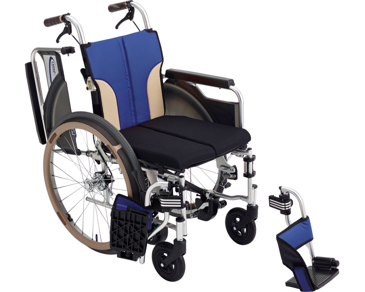 ★ポイント最大16倍★【全国配送可】-とまっティ自走型　多機能　SKT-400B 座幅40　ブルー　D14D13 ミキ　JAN 4536697115018 kt330268 取寄品 歩行関連 車いす 自走式-【介護福祉用具】