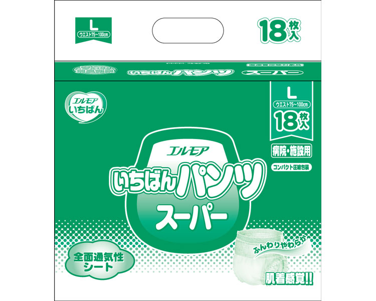 ★尖んがり最大限度16倍★【全国送りとどける可】-業）いちばんﾊﾟﾝﾂｽｰﾊﾟｰ L 452101 18枚 カミ商事 JAN 4971633713291 kt349325 取寄品  お通じかかわり合い 紙おむつ ズボン下印字機-【介護恩恵手道具】