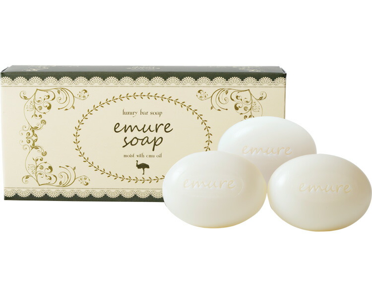 ★ポイント最大16倍★【全国配送可】-emure soap 4635　80g×3個入 横浜油脂工業　JAN 4979782046352 kt402385 取寄品 入浴関連 清拭剤 固形石鹸-【介護福祉用具】