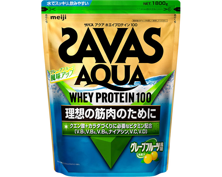 ★ポイント最大16倍★【全国配送可】-ザバスアクアホエイプロテイン100 グレープフルーツ風味 1800g 明治 JAN 4902777324265 kt502000 取寄品 食事関連 介護食・健康食品 機能系食品-【介護福祉用具】|【文具の月島堂】店