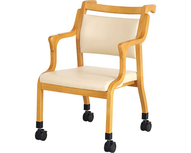 ★ポイント最大16倍★【全国配送可】-Care-118-AC 木部：LB　張地：ALアイボリー グローリープラン　JAN kt502688 取寄品 医療・施設 施設用家具 施設用いす-【介護福祉用具】