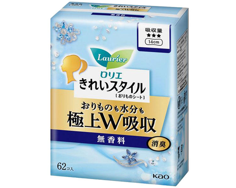 ★ポイント最大16倍★【全国配送可】-ロリエ　きれいスタイル極上W吸収　無香料 382733　62個 花王　JAN 4901301382733 kt502809 取寄品 排泄関連 紙おむつ その他(紙おむつ)-【介護福祉用具】