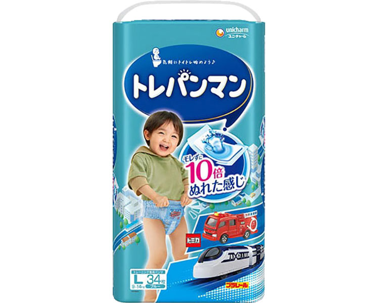 ★ポイント最大16倍★【全国配送可】-トレパンマン　ブルー　L 22747　34枚 ユニ・チャーム　JAN 4903111227471 kt522793 取寄品 排泄関連 紙おむつ パンツタイプ-【介護福祉用具】