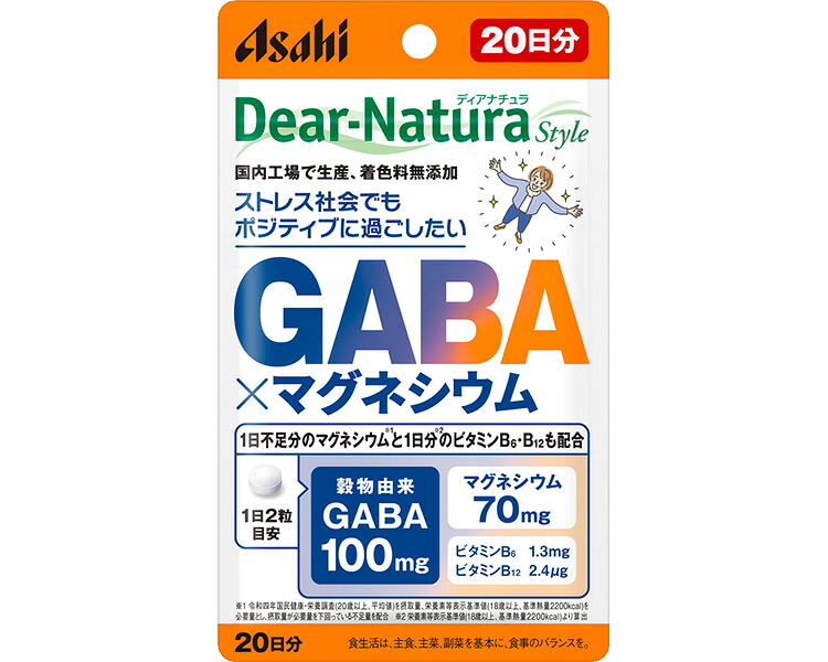 ★ポイント最大16倍★【全国配送可】-ディアナチュラスタイル　GABA&times;マグネシウム 40粒　20日分 アサヒグループ食品　JAN 4946842650996 kt534725 取寄品 食事関連 介護食・健康食品 機能系食品-【介護福祉用具】｜【文具の月島堂】店