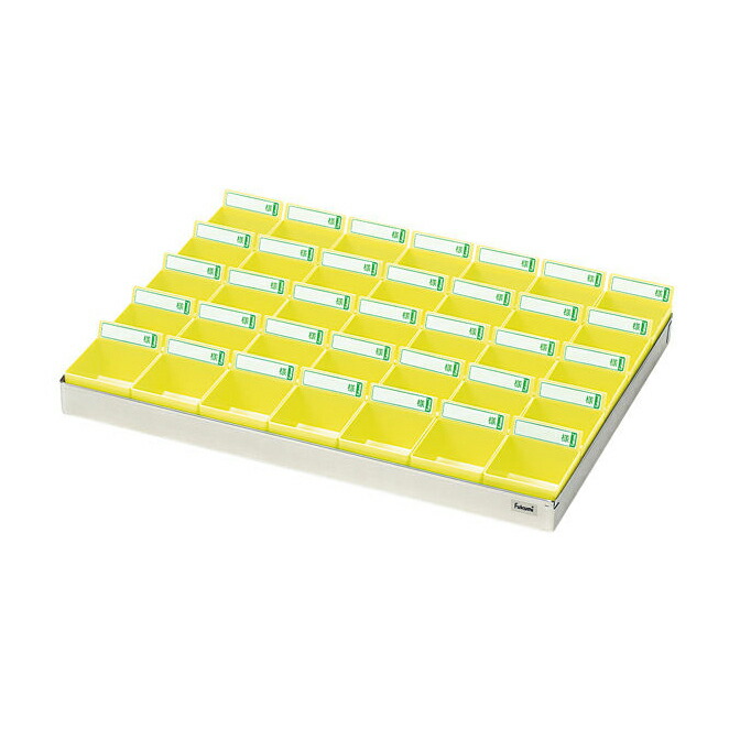 ★ポイント最大16倍★【送料無料】-投薬トレー（３５人用） ST-35Y(ステン/イエロー) 品番 my19-7665-04-- 1入り-【ＭＹ医科器機】JAN 4560142172707