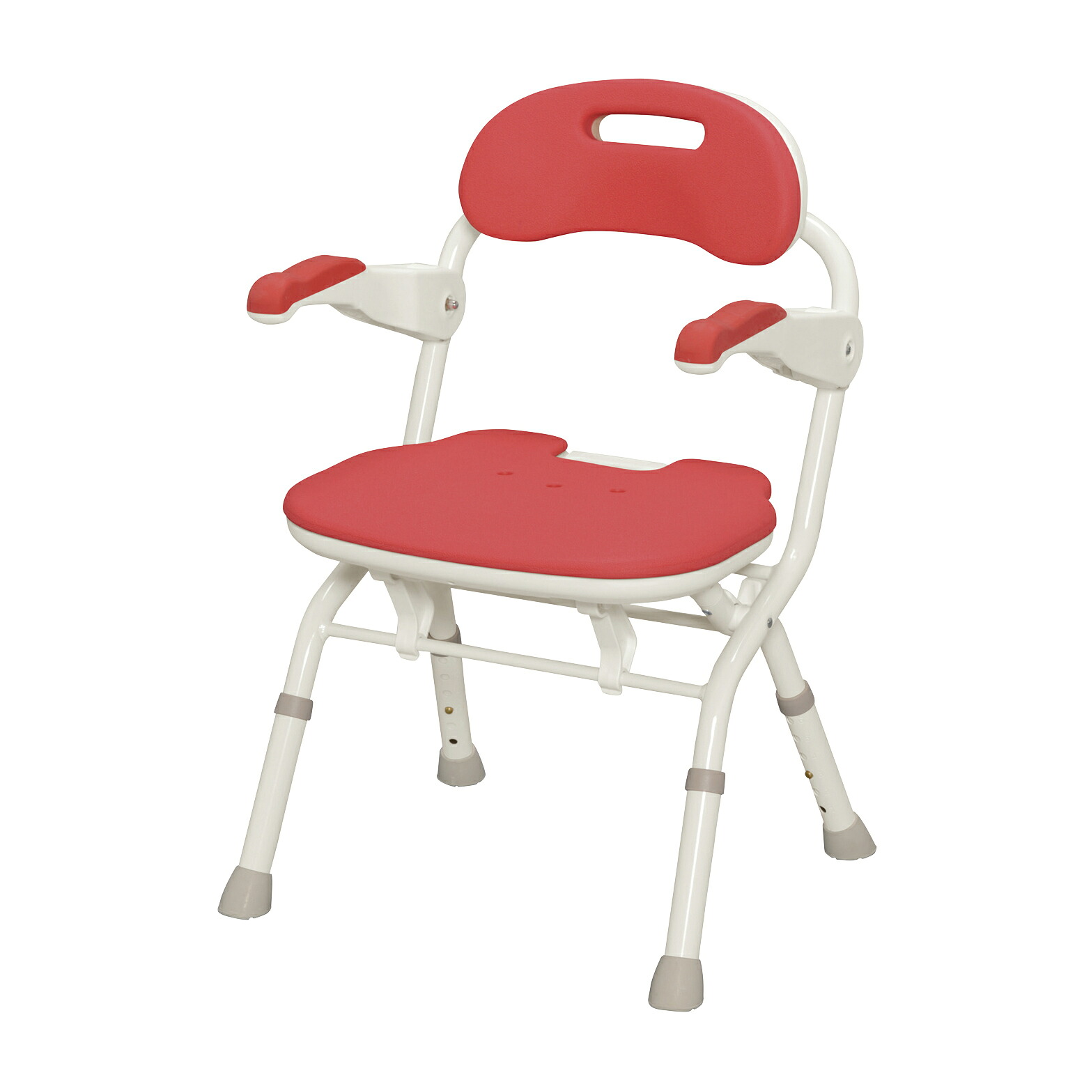 ★ポイント最大16倍★【送料無料】-折りたたみシャワーベンチＦＳフィット 536-056(レッド) 品番 my24-6644-00-- 1入り-【ＭＹ医科器機】JAN 4970210851692
