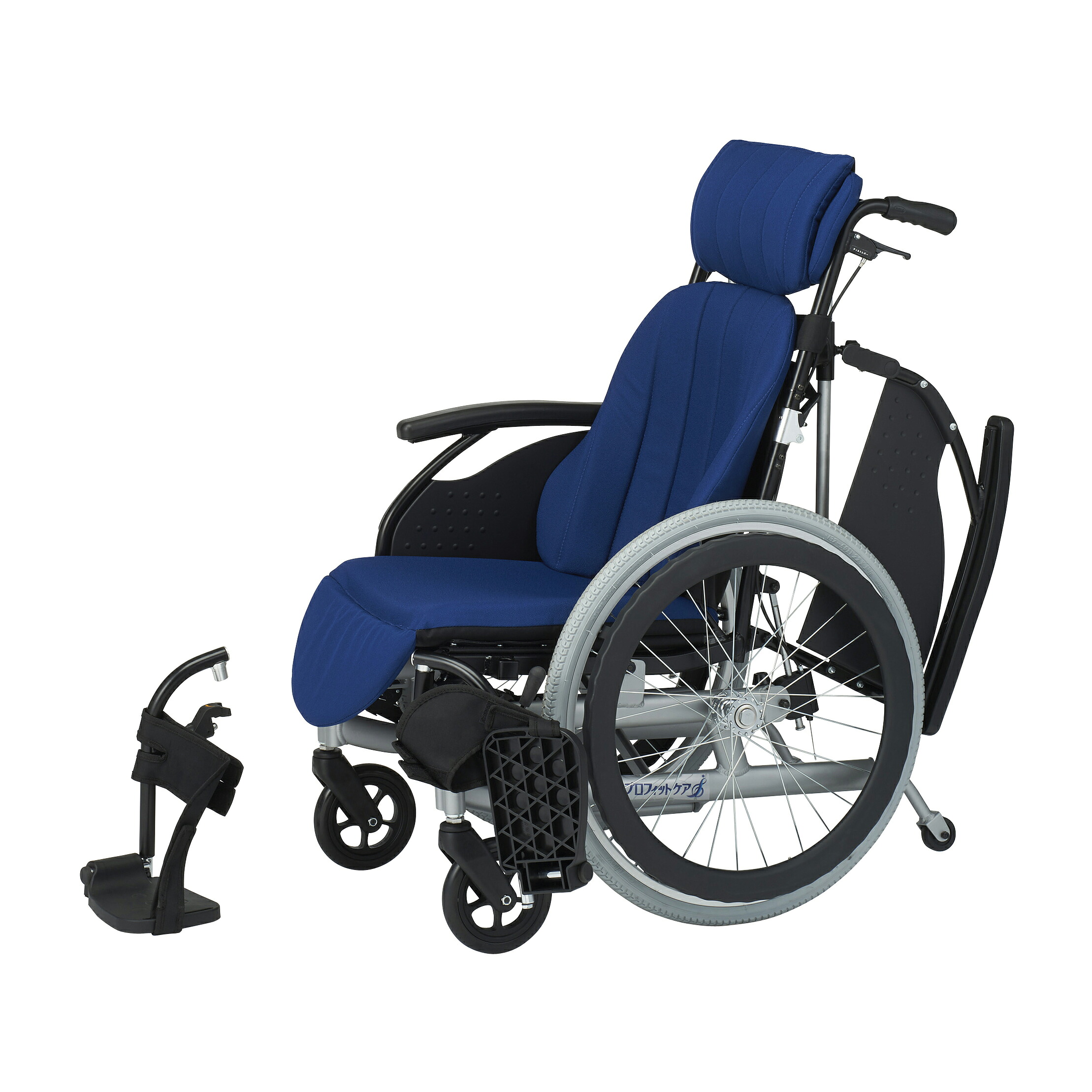 ★ポイント最大16倍★【送料無料】-車いす　ラクリオ（自走用） PR-1000(ブルー) 品番 my24-7630-00-- 1入り-【ＭＹ医科器機】JAN 4902508256353｜【文具の月島堂】店