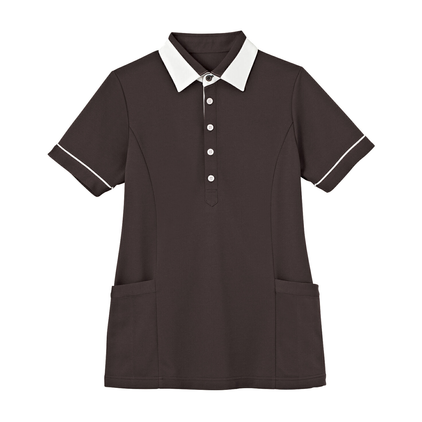 ★ポイント最大16倍★【全国配送可】-半袖プルオーバー（男女兼用） HM2449-3(ダイチ) 品番 my24-8152-0106 1入り-【ＭＹ医科器機】JAN 4548127535310