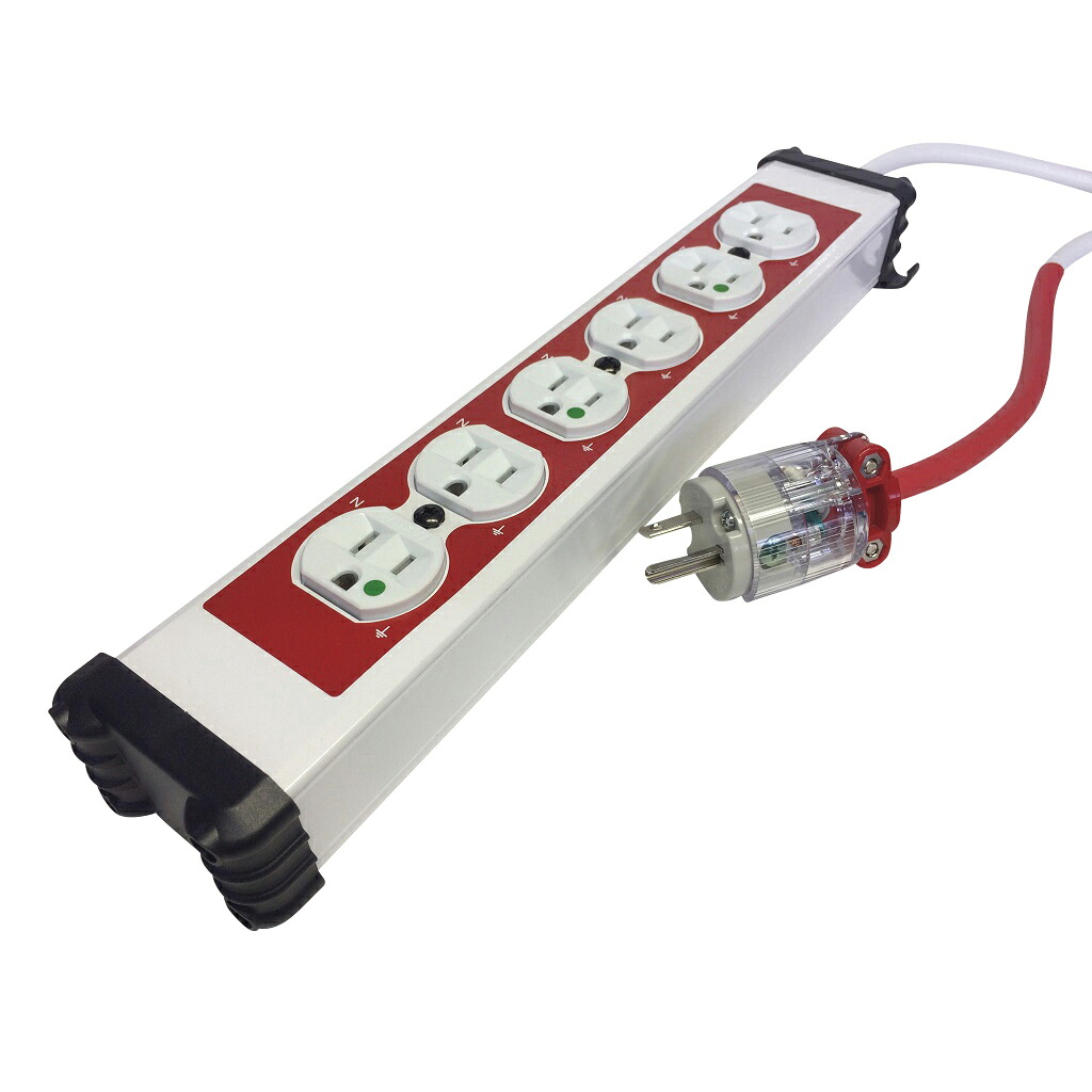 ★ポイント最大16倍★【送料無料】-医療施設用配線器具／電源タップ６個口 MKI-6RH(アカ) 品番 my24-8746-01-- 1入り-【ＭＹ医科器機】JAN 4573430050755 17,610円