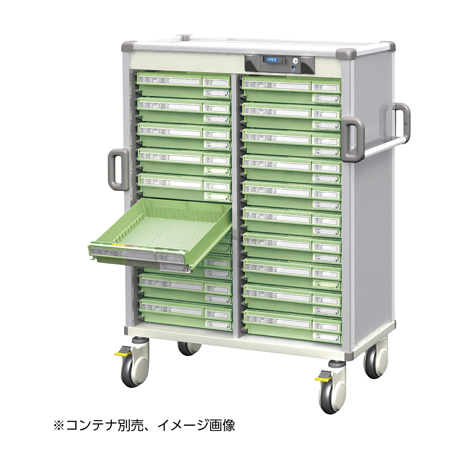 ★尖んがり最大限度16倍★【貨物輸送無料】-Ｎ手押し車与薬広広とした ３列１２段 MCR388HT(白いこと) 品番 my25-2268-11-- 1入り口・入口-【ＭＹ医学装置】JAN