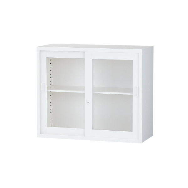 ★ポイント最大16倍★【通販限定価格】-ALZ A4対応ガラス引戸書庫 W880 D380 H750 ALZ-G32 新品 完成品 日本製-【送料込み・配送エリア限定商品】 t-skf0023|【文具の月島堂】店