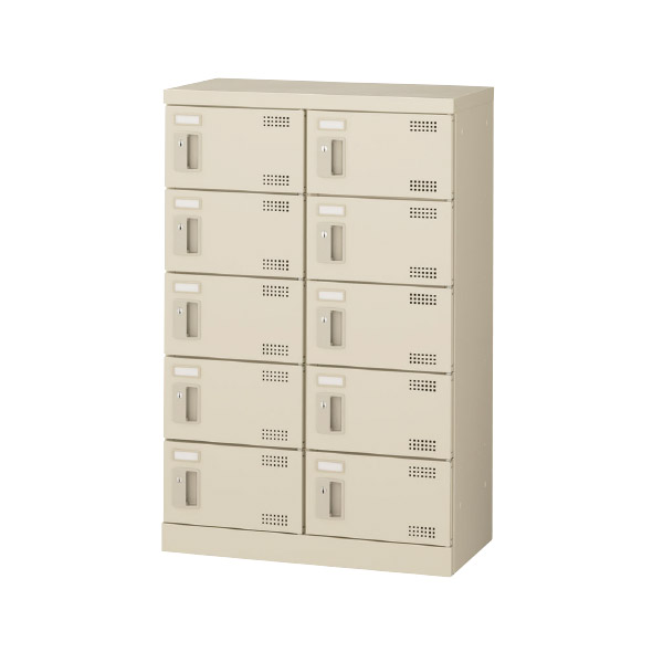 ★ポイント最大16倍★【通販限定価格】-SLB-M10-K2 (錠なし) 10人用シューズボックス 【コード59014】 下駄箱 スチール 新品 完成品 日本製 幅600mm奥行350mm高さ945mm-【送料込み・配送エリア限定商品】 t-skf0169｜【文具の月島堂】店 35,969円