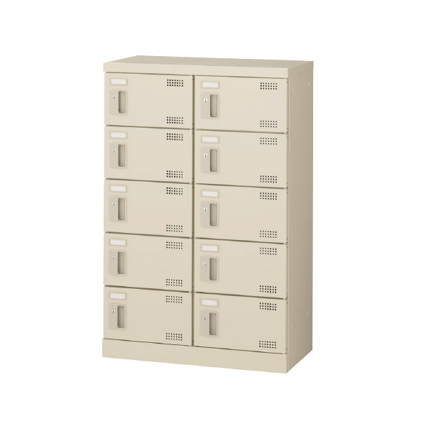 ★ポイント最大16倍★【通販限定価格】-SLB-M10-N2 (南京錠) 10人用シューズボックス 【コード59015】 下駄箱 スチール 新品 完成品 日本製 幅600mm奥行350mm高さ945mm-【送料込み・配送エリア限定商品】 t-skf0170