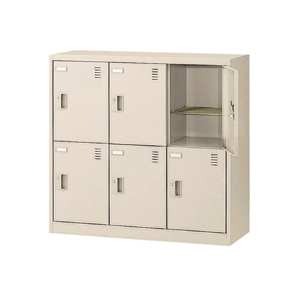 ★ポイント最大16倍★【通販限定価格】-SLC-DM6-D2 (ダイヤル錠) 6人用 ミニシューズロッカー(深型) 【コード47443】 下駄箱 スチール 新品 完成品 日本製 幅900mm奥行450mm高さ880mm-【送料込み・配送エリア限定商品】 t-skf0280|【文具の月島堂】店