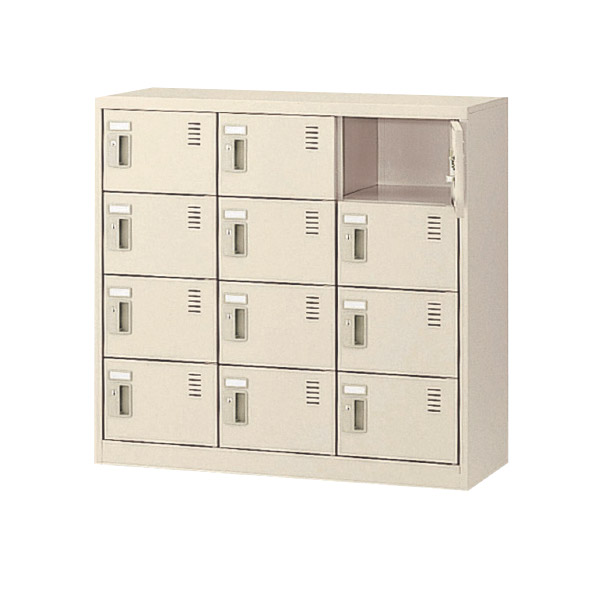 ★ポイント最大16倍★【通販限定価格】-SLC-M12-T2 (内筒交換錠) 12人用 ミニシューズロッカー 【コード47611】 下駄箱 スチール 新品 完成品 日本製 幅900mm奥行380mm高さ880mm-【送料込み・配送エリア限定商品】 t-skf0291