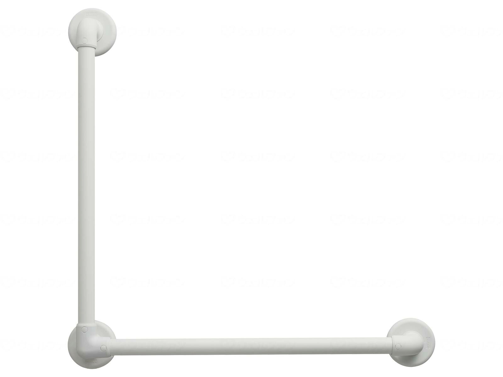 ★ポイント最大16倍★【全国配送可】-BAUHAUS 32ソフトアクアレール L型ハンド/ホワイト/φ32×600×800 ●取寄品 マツ六 SAQ-K-6080W-040-7392　JAN 4976415855077 -【W介護用品】