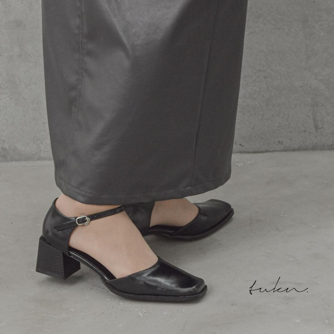 GRISE 4cmナロースクエアカットセパレートパンプス パンプス GRISE4cmナロースクエアカットセパレートパンプス