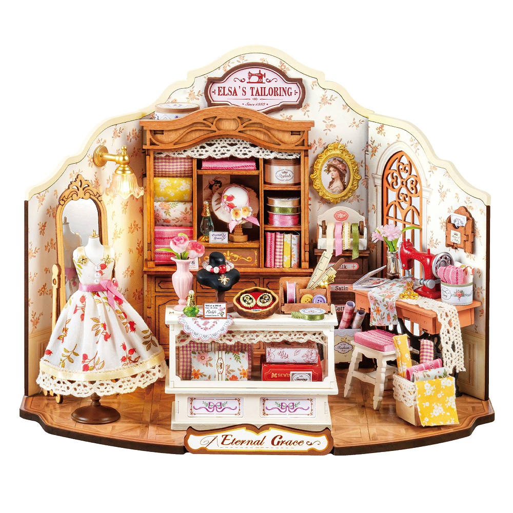 楽天市場】R)DG178 「小さな仕立て屋さん」 ミニチュアハウス／日本語