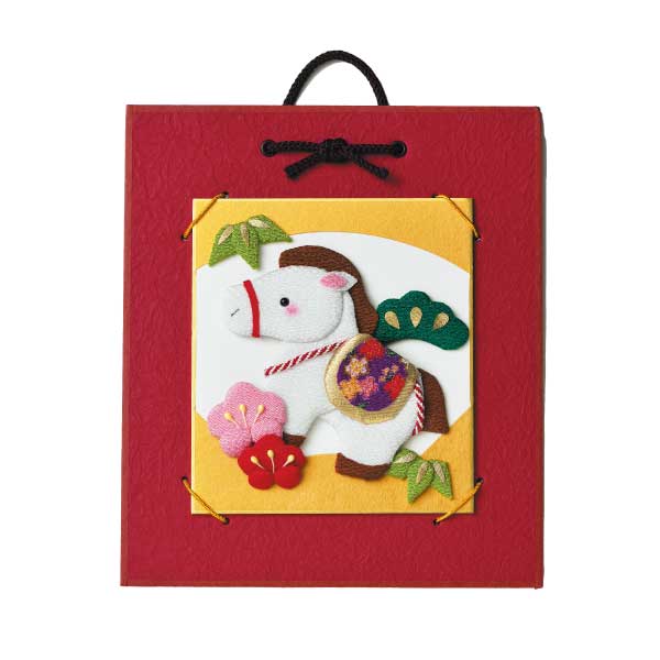 和田碧玉 馬 干支 午 楽天市場】【2026年干支“午”コレクション】押絵豆色紙 招福午[LH-195