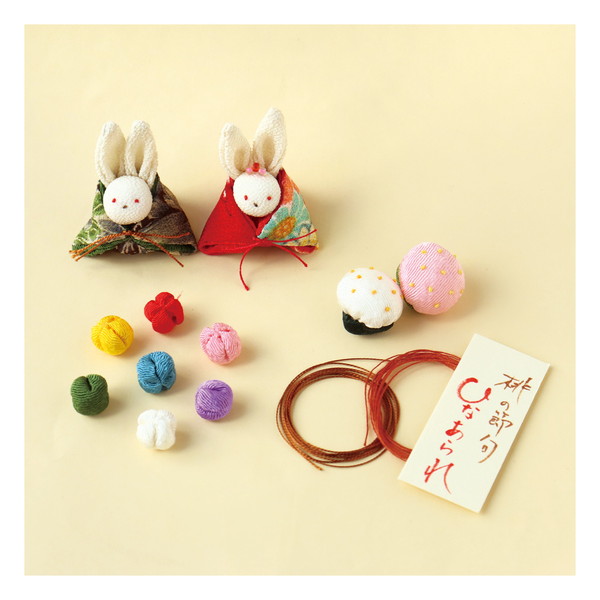 楽天市場】ちりめんパーツ うさぎ三人官女 ひなまつり ｜つくる楽しみ