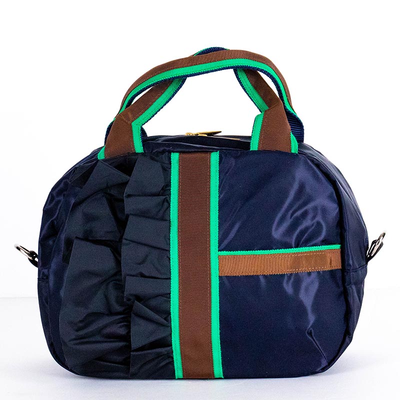 【送料込み】バッグ　TUNIC　シェルティのフリルミニBag　ネイビー　18179-B