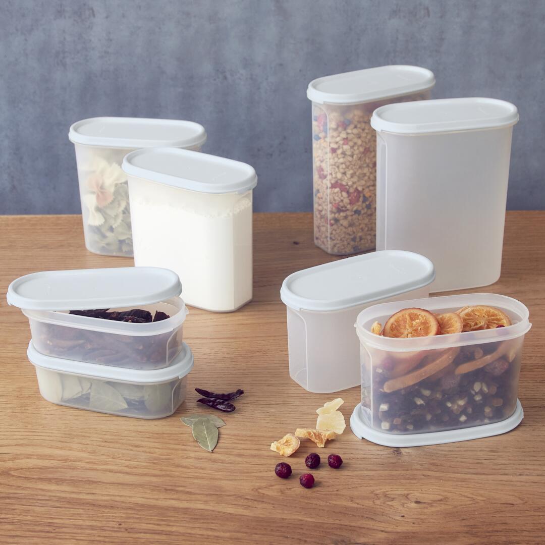 公式】タッパーウェア MMだ円 ベーシックスギフト タッパーウエア tupperware 収納 保存容器 密封 粉類 デザイン 食材 調味料 ストック  重ね式 常備 システム収納 ロングセラー 愛用 キッチン収納 キッチン用品 台所用品 コンパクト