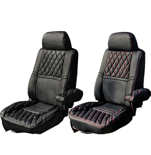 【シートカバーCOMBI（日野4トンレンジャープロ　標準車）運転席のみ】トラック用品 トラック用 トラック シートカバー ダブルステッチ　ダブルキルト　赤ステッチ　黒ステッチ　ステッチ　糸黒　糸赤　JET　ジェットイノウエ　ジェット　ブラック　車種別 8,470円