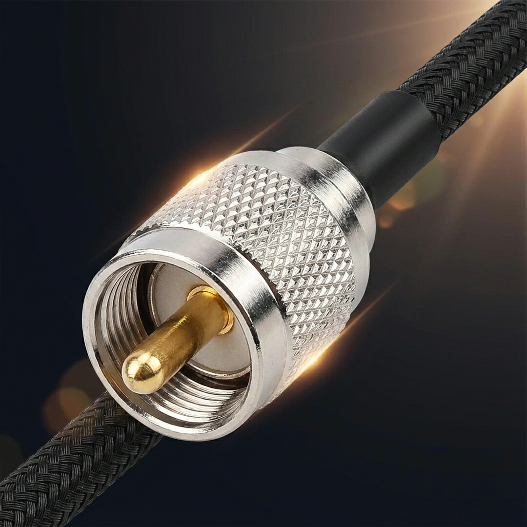 RG58 UHF PL259 雄 引っ切りない - BNC 雄 90 度繋ぎ 同軸有線テレビ 50ohm 50珊 1/2/3/5/10/15/20/30m(10m) ZBD