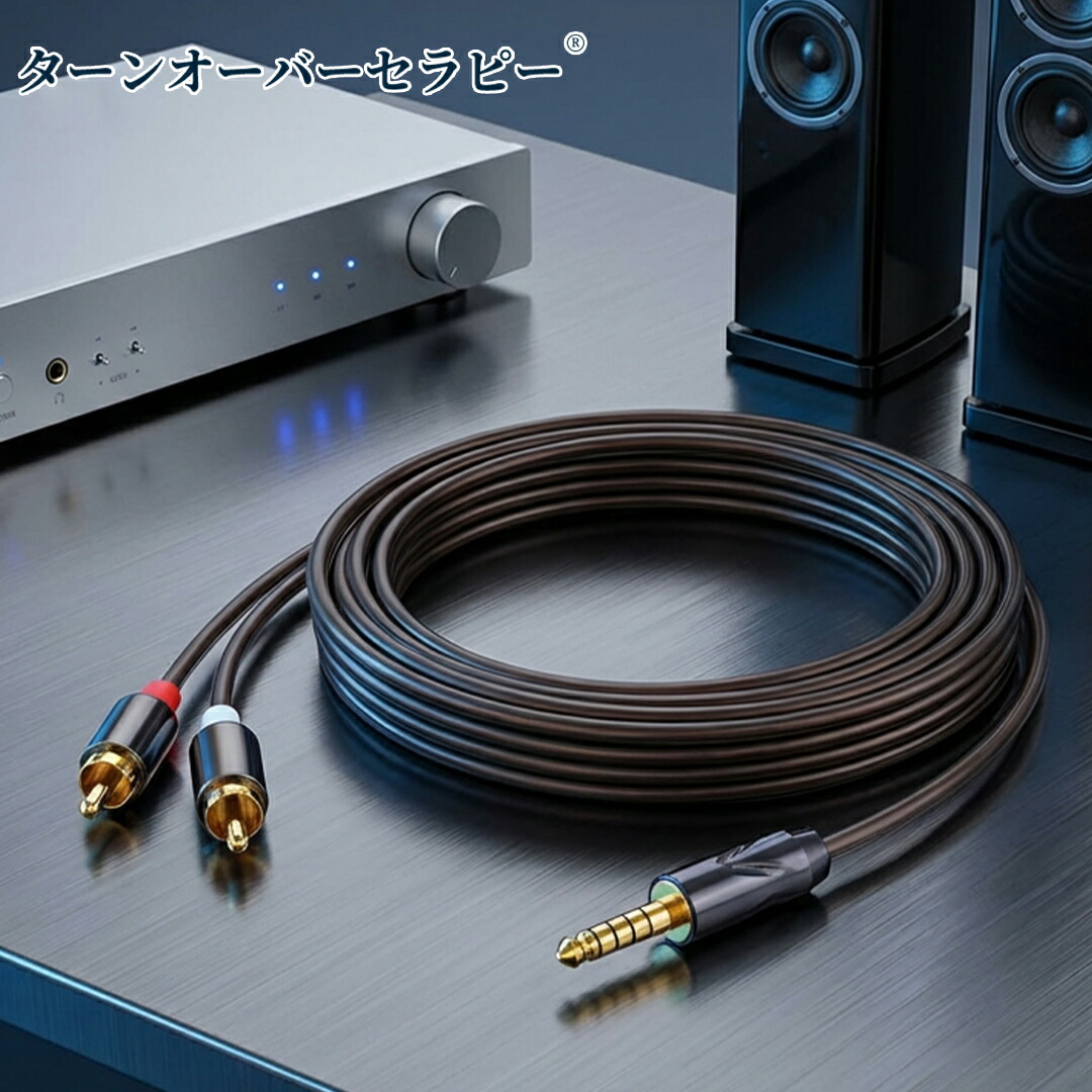 6N単結晶銅 RCA 対応 アップグレードケーブル 【プラグ 4.4mm 5極 バランス】 Phone player PC TV 用 リケーブル ZABI 2026ABI-TOJPZABI