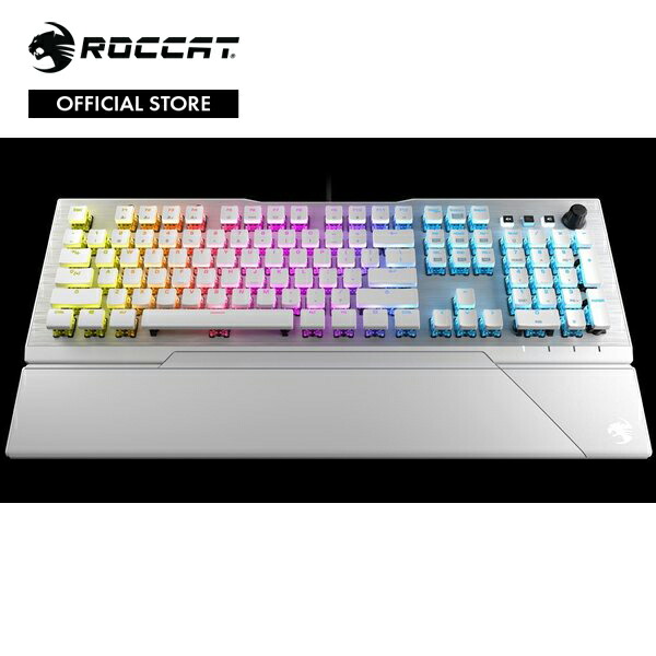 ROCCAT ロキャット Vulcan 122 AIMO RGB メカニカルゲーミングキーボード JP 日本語配列モデル 静音 リニア(赤軸相当) 国内正規品 ホワイト ROC-12-956-RD