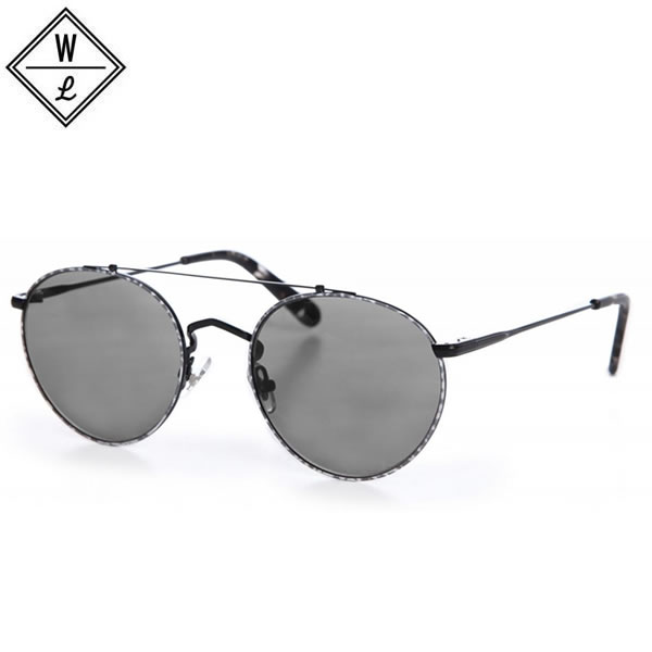 [国内正規品 無料ラッピング可]WONDERLAND (ワンダーランド) サングラス / INDIO - Black Metal Front x Black Demi Tort / INDIO04/ 送料無料 ユニセックス カラーレンズ 黒 ブラック WONDERLANDのサングラス　メンズ レディース UVカット かわいい