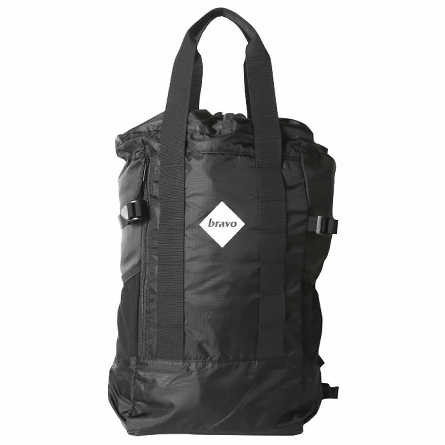 BRAVO ブラジャー洋弓 / 2WAY トートバッグ うしろ側風呂敷き包み パッカブル  / SWITCH BLOCK I - BLACK /  24901 / 18FW / メンズ 御徒面子 背嚢 貨物輸送無料 BAG ナイロン ブラヴォー 黒いこと 黒 CALIFORNIA 黄金州 【t79】