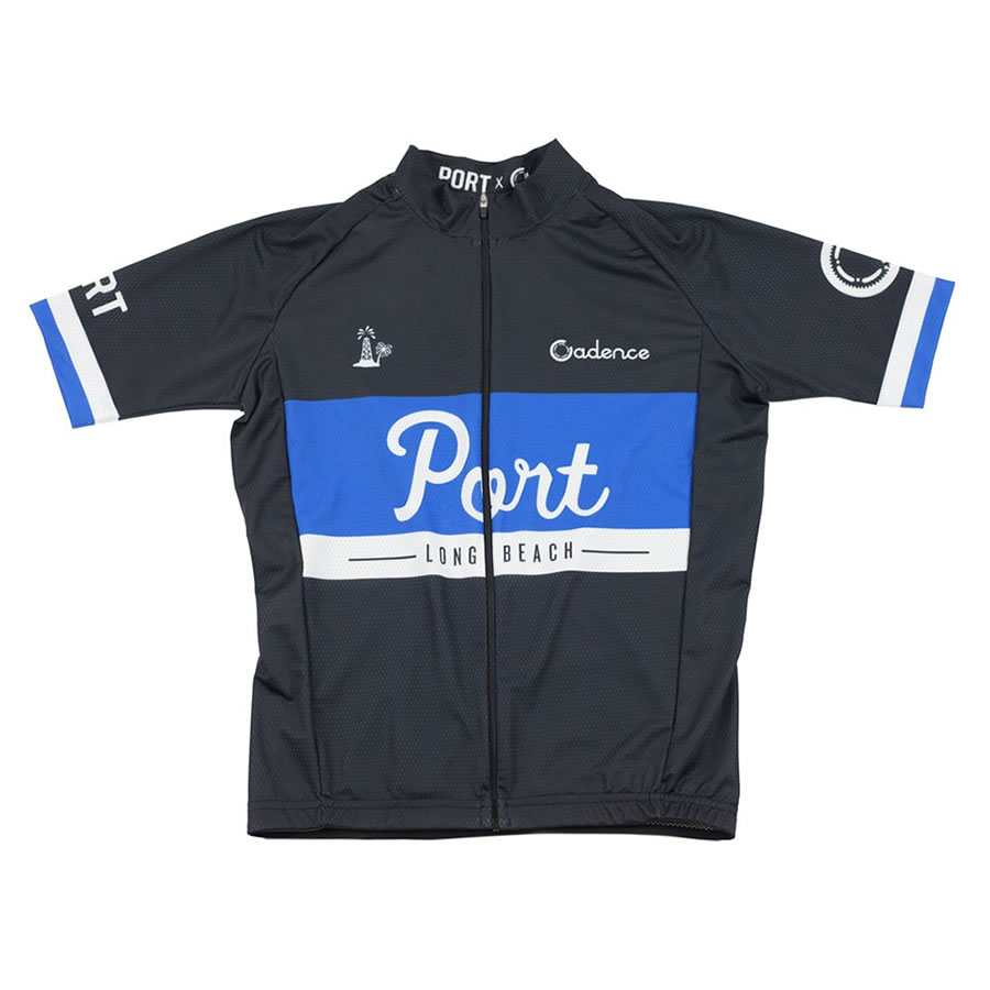 PORT LBC (ポート) / CADENCE (ケイデンス) / サイクルジャージ / PORT + CADENCE CYCLING JERSEY - BLACK x NAVY / メンズ 半袖 自転車 ブラック ネイビー ブルー