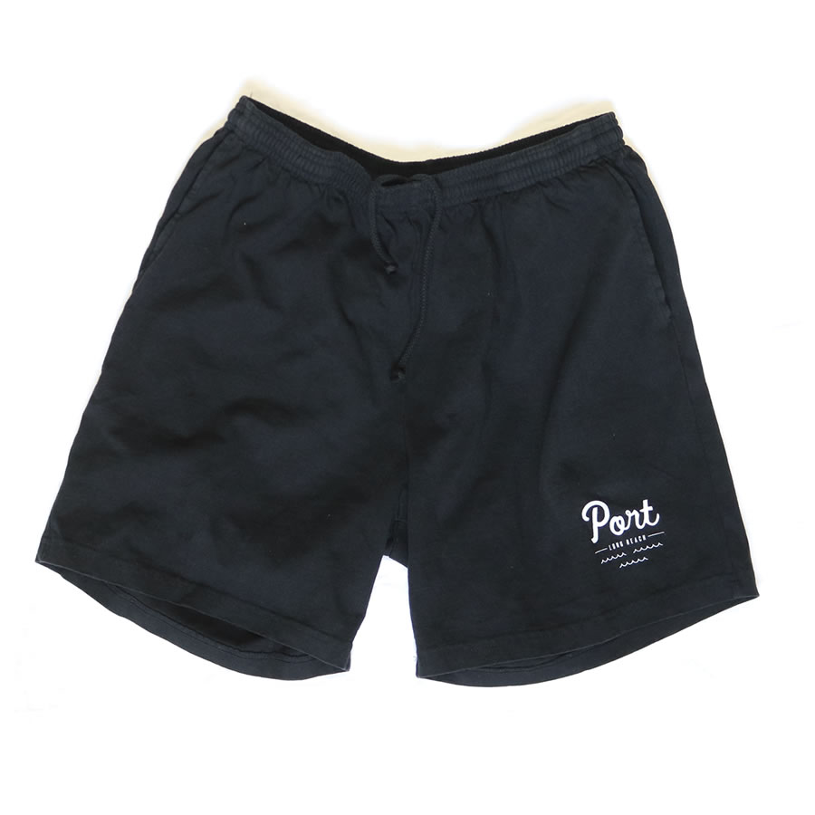 PORT LBC (ポート) / スウェット ショートパンツ / LOGO SWEAT SHORT - BLACK / PORT LONGBEACH ポートロングビーチ メンズ スウェットパンツ ハーフパンツ 【t79】
