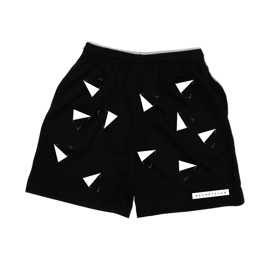 SECRET CLUB シークレットクラブ / 水陸両用ゲーム盤さる股引き スイムショーツ / TRIANGLE SWIM SHORTS - BLK / SC20SS07