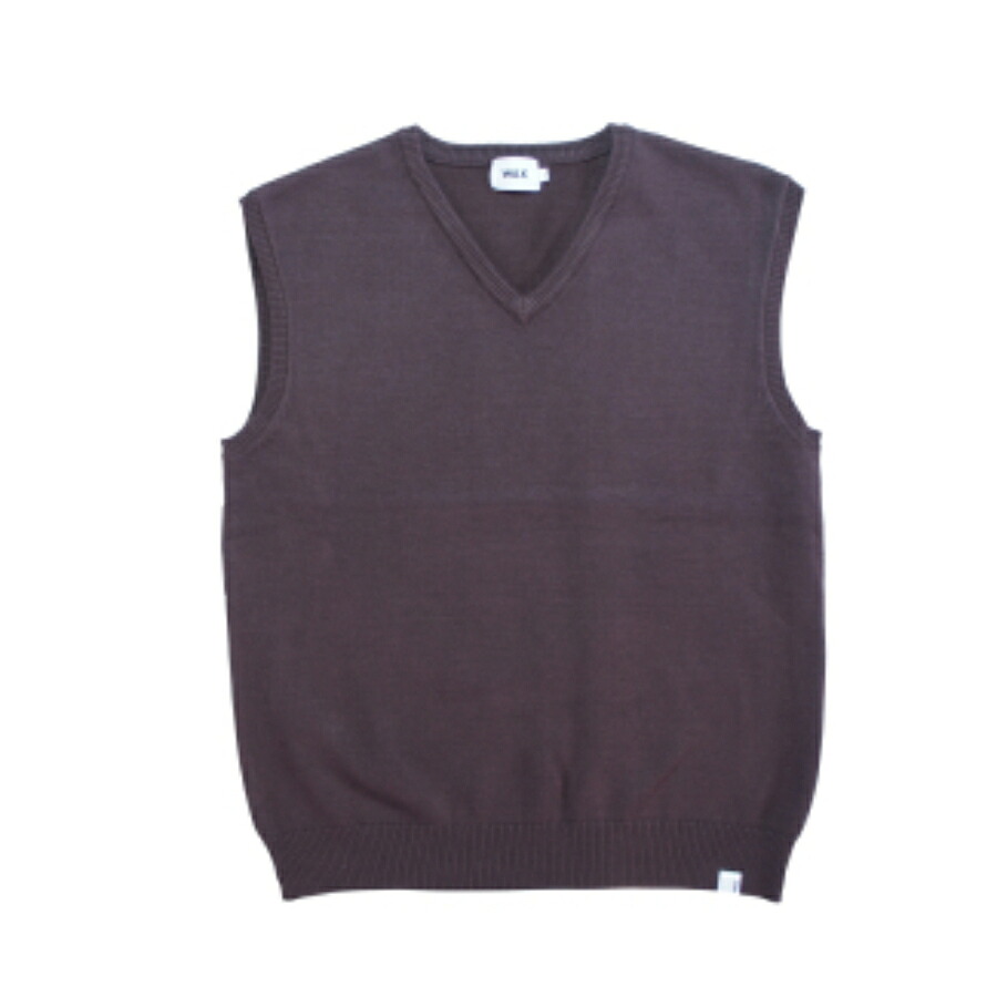 WAX(ワックス) / THE HARD MAN(ザハードマン) / ニット ベスト / KNIT VEST - BROWN / WX-0179 / メンズ THM 【t79】|タータスストアー大阪