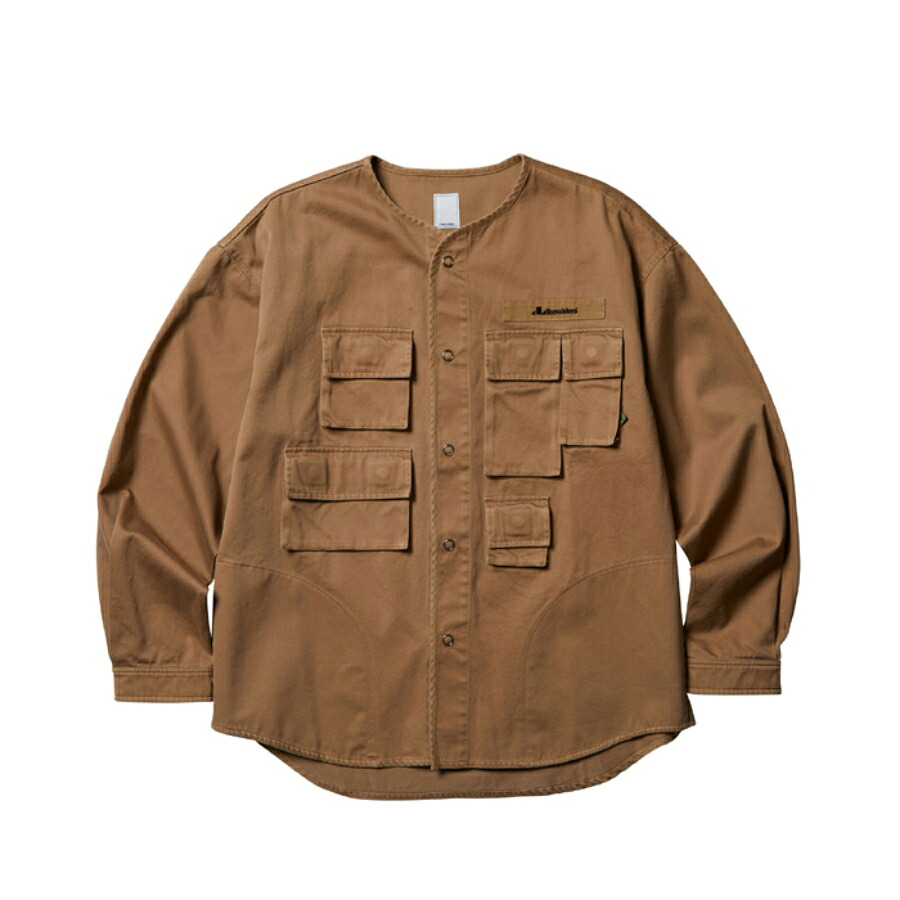 LIBERAIDERS(リベレイダース) / ノーカラ―ジャケット/ UTILITY L/S SHIRTS - COYOTE / 711032201 / メンズ ミリタリー カーキベージュ 16,940円