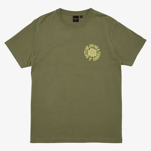 [正規品 無料ラッピング可]DEUS EX MACHINA ( デウスエクスマキナ ) / 半袖 Tシャツ / CANGGU SURF TEE - CLOVER GREEN / DMP2211570D / メンズ デウス エクス マキナ DEUSのTシャツ カーキグリーン グリーン 緑
