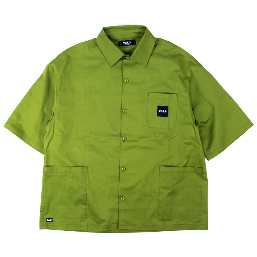 YALP by PLAY DESIGN (ヤルプ) / 半袖シャツ / HAND POCKET SHIRT - KHAKI / Y22S0HPSH / メンズ P01 カーキ