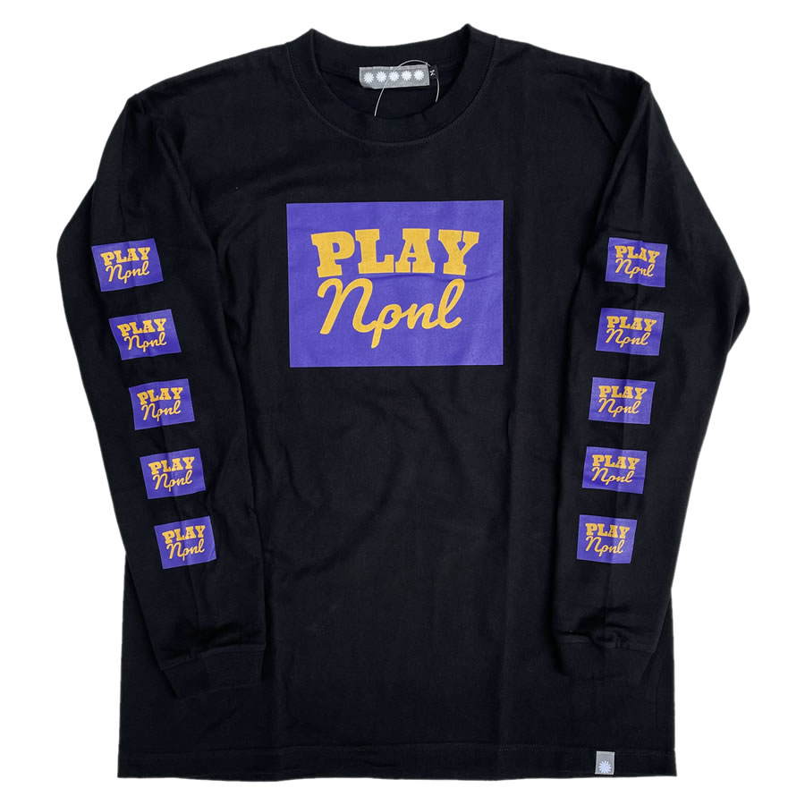 PLAY DESIGN プレイデザイン / P01 / 長袖Tシャツ ロンT / PLAY LOGO LS TEE - BLACK / 22AW0PLLT / メンズ ブラック 黒
