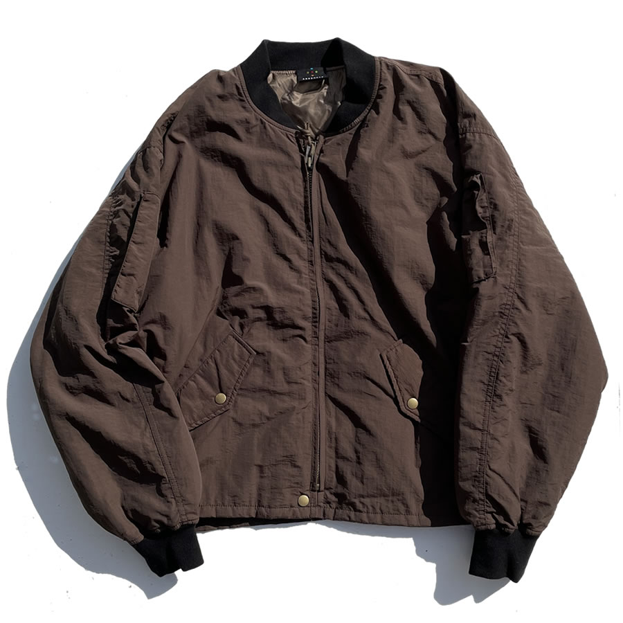AXESQUIN.MODIFIED (アクシーズクイン ) / フライトジャケット / INSULATED RCAF JACKET - DARK CHOCOLATE / 321036 / メンズ チョコレートブラウン 中綿 MA1 MA-1 ボマージャケット ボンバージャケット｜タータスストアー大阪