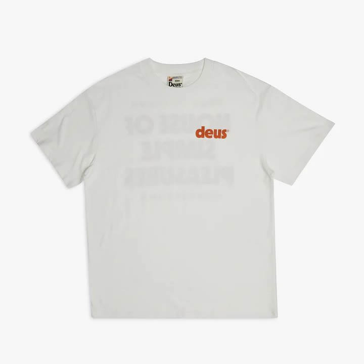 [定め事品 無料ラッピング可] DEUS EX MACHINA ( デウスエクスマキナ ) / 半袖 速乾ティーシャツ / BASE TEE - VINTAGE WHITE / DMS221656B / メンズ / メンズ サーフブランド名 白いこと 白 父の日 メンズ 差し上げ物