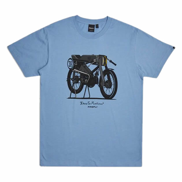 [正規品 無料ラッピング可]DEUS EX MACHINA ( デウスエクスマキナ ) / 半袖 Tシャツ / FIREFLY TEE - BLUE / DMP231770C/ メンズ/ メンズ サーフブランド ブルー 青