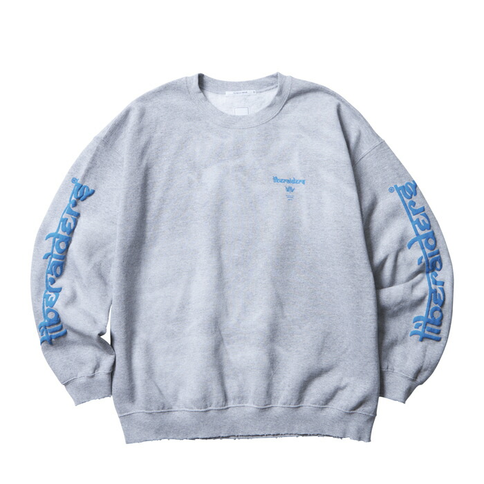 LIBERAIDERS(リベレイダース) / スウェットクルーネック トレーナー / LR SLEEVE LOGO VINTAGE CREWNECK - GRAY / 753192303 / メンズ