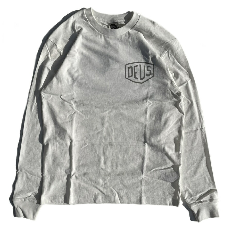 [正規品 無料ラッピング可] DEUS EX MACHINA ( デウスエクスマキナ ) / 長袖Tシャツ ロンT / ZAO LS TEE - WHITE / DPT22013A / メンズ サーフ ホワイト 白 ロゴ 定番 プリント シンプル 父の日 メンズ ギフト｜タータスストアー大阪