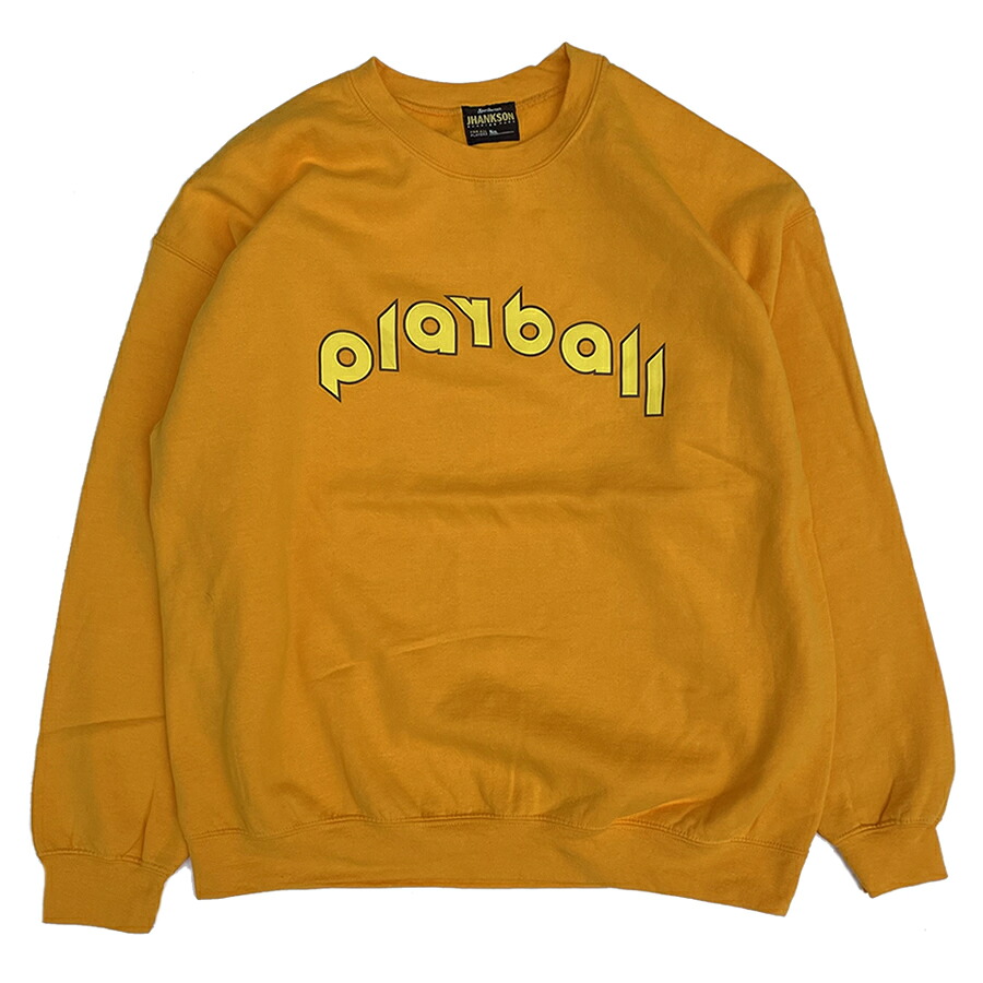 JHANKSON(ジャンクソン) / 裏起毛スウェットクルーネック トレーナー / PLAYBALL SWEAT - GOLD / メンズ